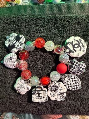 Red & Clear Charm Bracelet - Women's Accessories